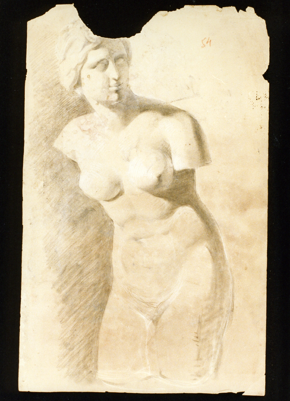 studio di statua classica (disegno) di De Vivo Tommaso (sec. XIX)