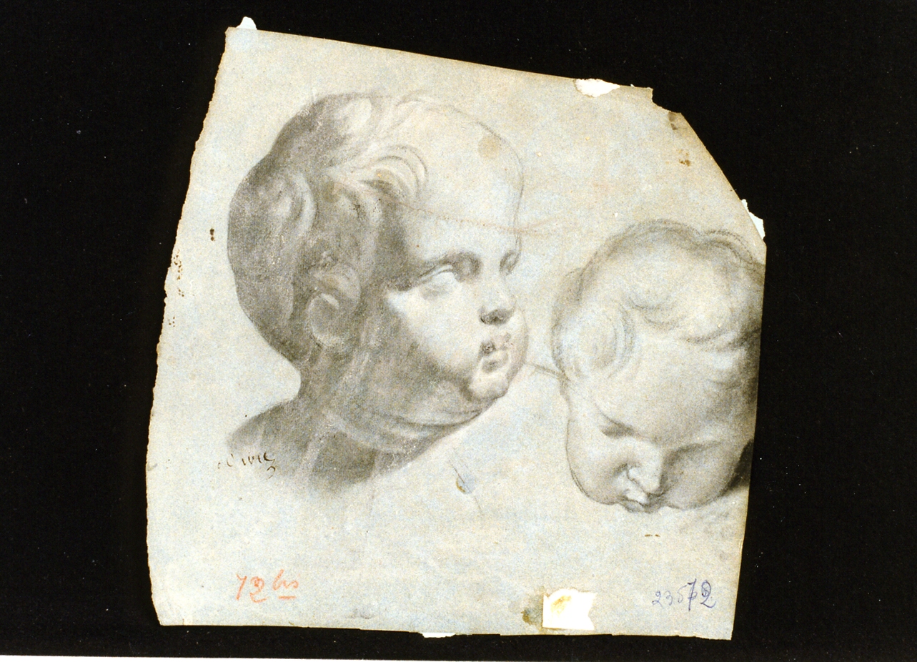 studio di teste di putto (disegno) di De Vivo Tommaso (sec. XIX)