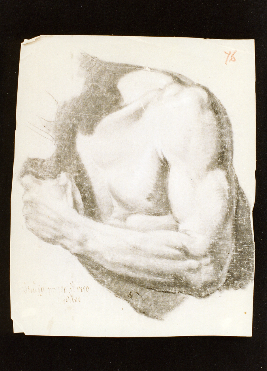 studio di figura maschile a mezzo busto (disegno) di De Vivo Tommaso (sec. XIX)