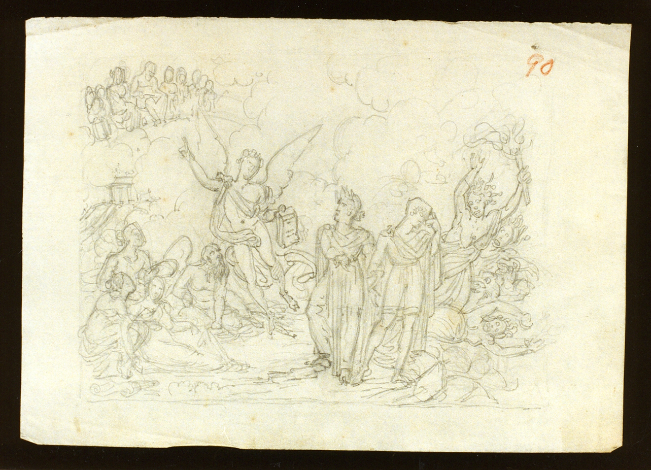 episodio della Divina Commedia (disegno) di De Vivo Tommaso (sec. XIX)
