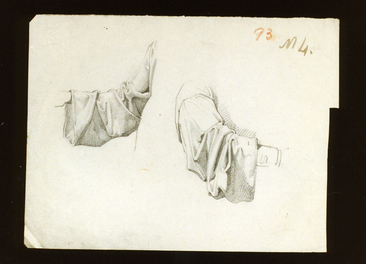 studi di panneggi (disegno) di De Vivo Tommaso (sec. XIX)