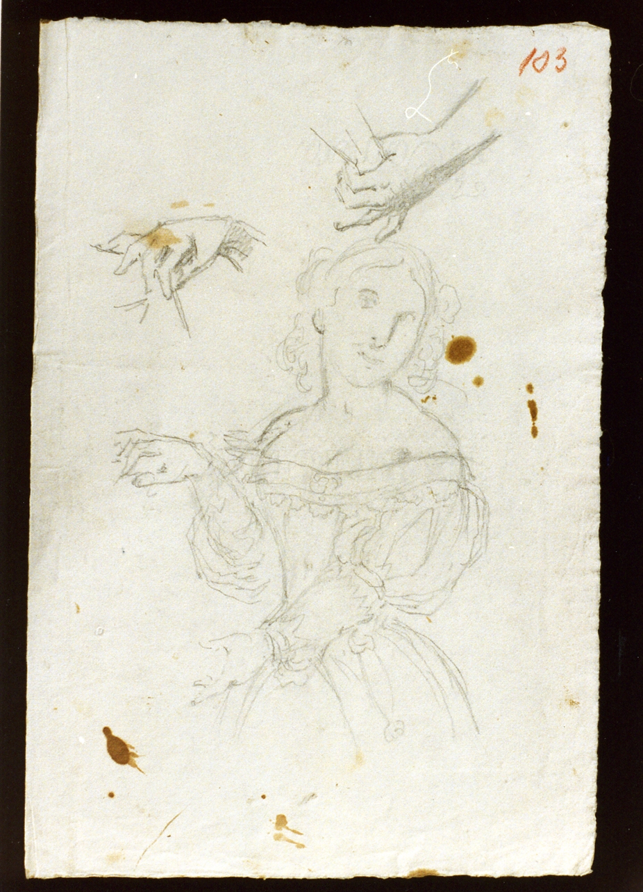 figura femminile (disegno) di De Vivo Tommaso (sec. XIX)