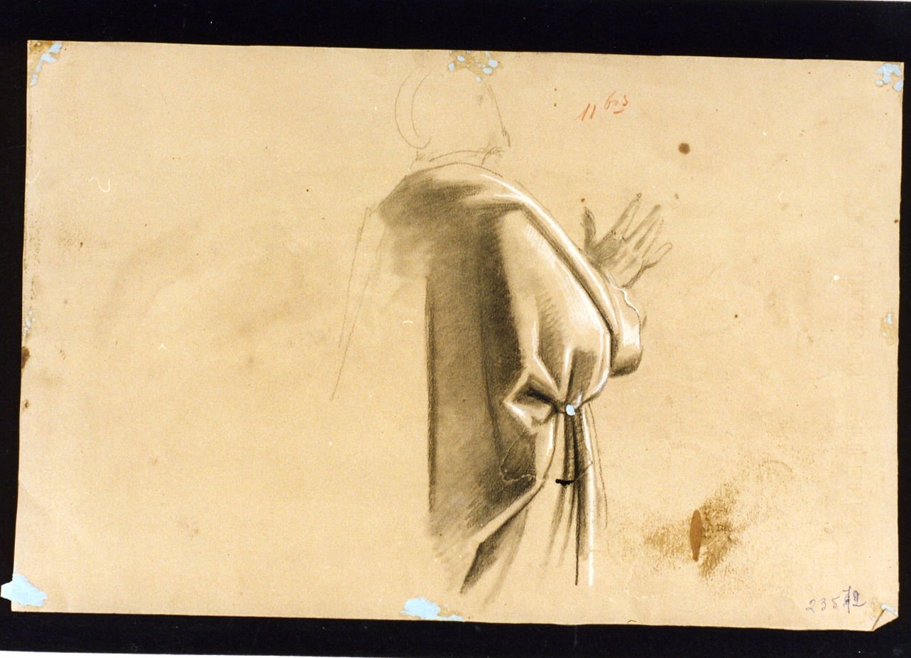 studio di mantello (disegno) di De Vivo Tommaso (sec. XIX)