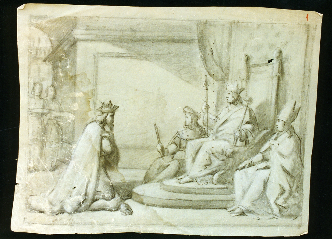 scena regale (disegno) di De Vivo Tommaso (sec. XIX)