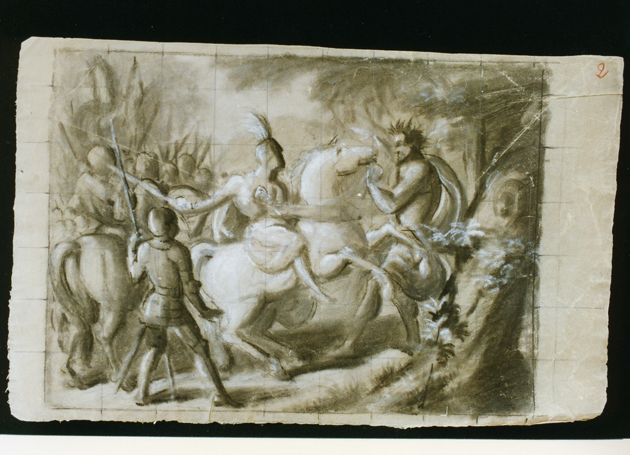 scena di battaglia (disegno) di De Vivo Tommaso (sec. XIX)