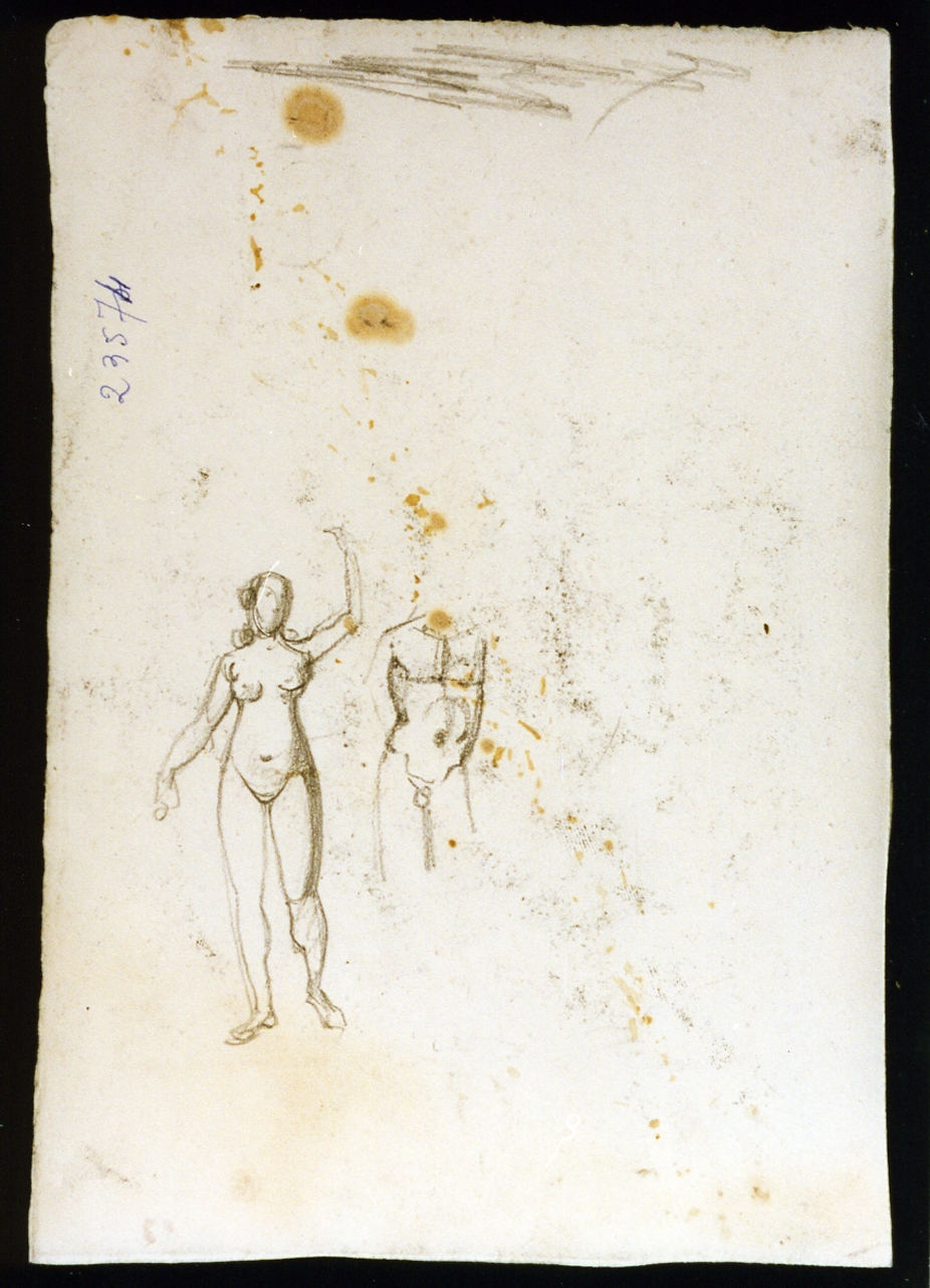 studio di figure nude (disegno) di De Vivo Tommaso (sec. XIX)
