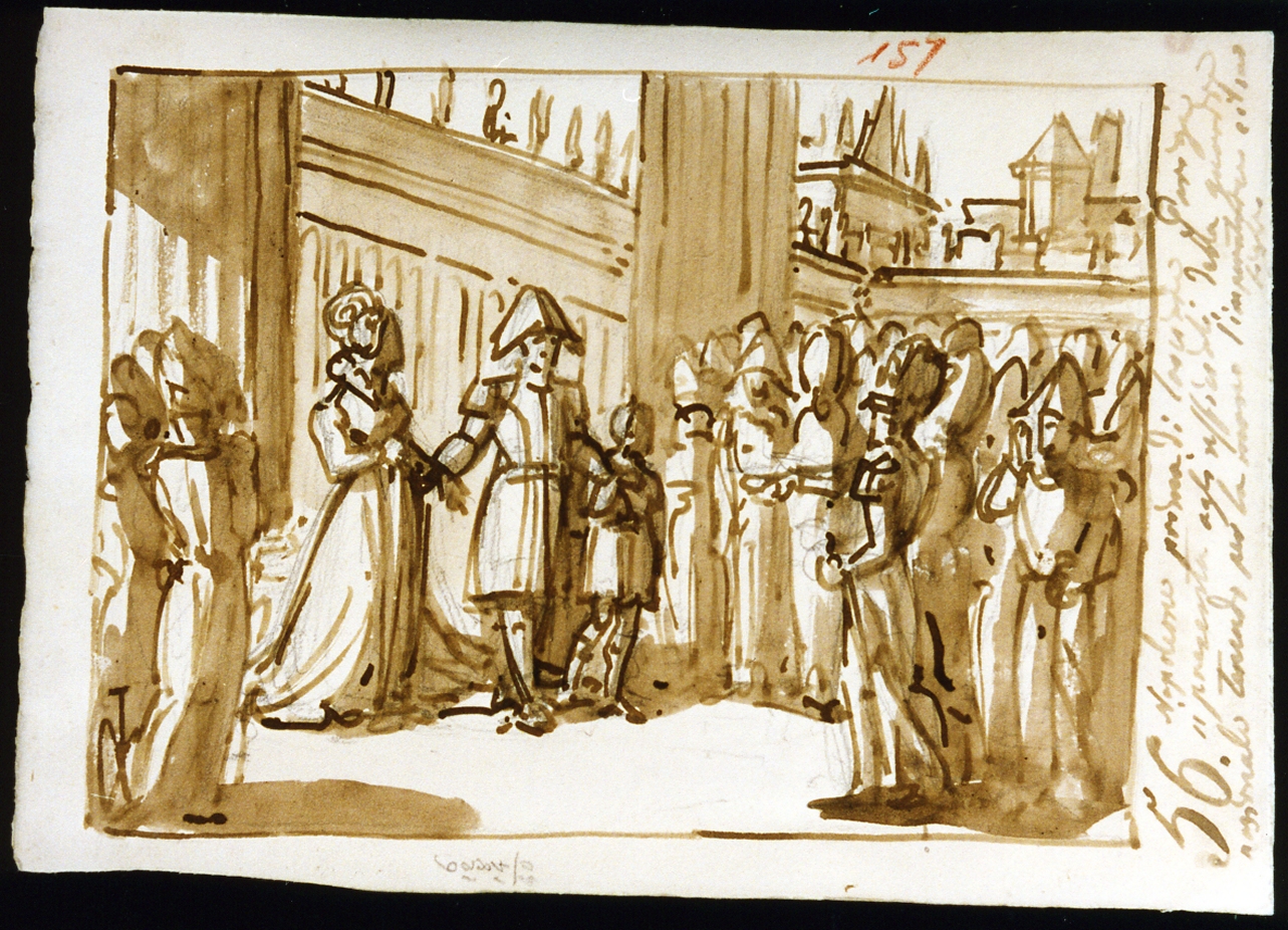 partenza di Napoleone I da Parigi (disegno) di De Vivo Tommaso (sec. XIX)
