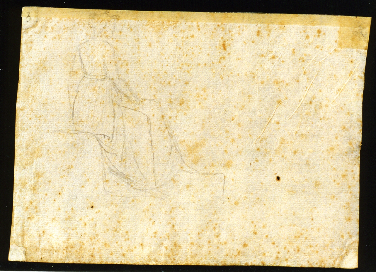studio di donna seduta (disegno) di Kniep Christoph Heinrich (secc. XVIII/ XIX)