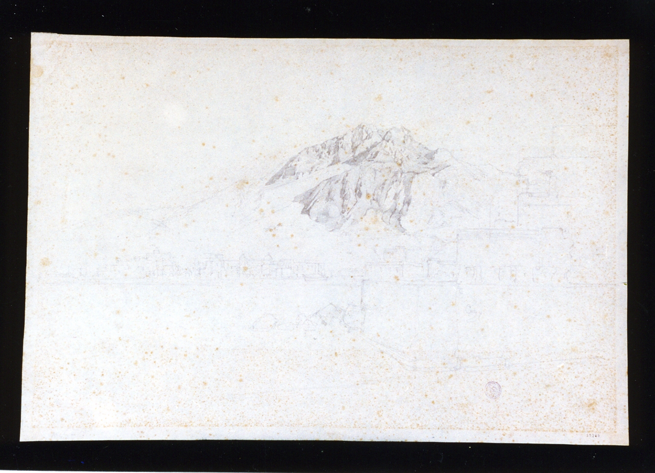 studio di paesaggio (disegno) di Lanza Giovanni Giordano (sec. XIX)