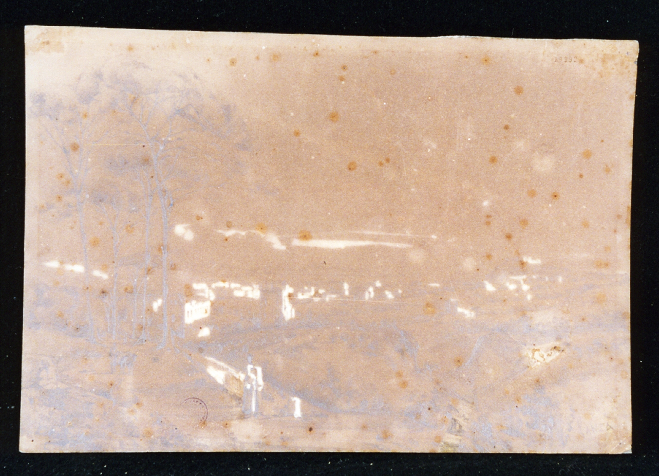 studio della veduta di Napoli dalla Conocchia (disegno) di Lanza Giovanni Giordano (sec. XIX)