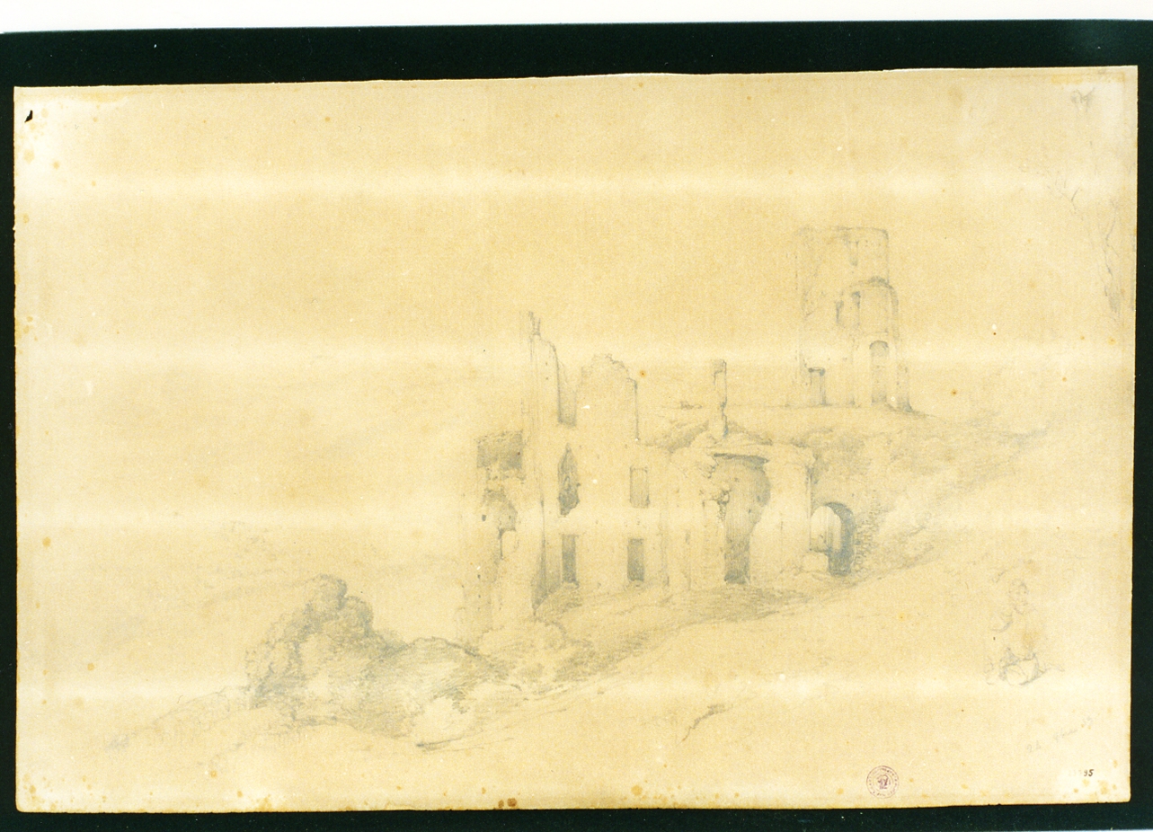 studio di rudere (disegno) di Vianelli Achille (sec. XIX)