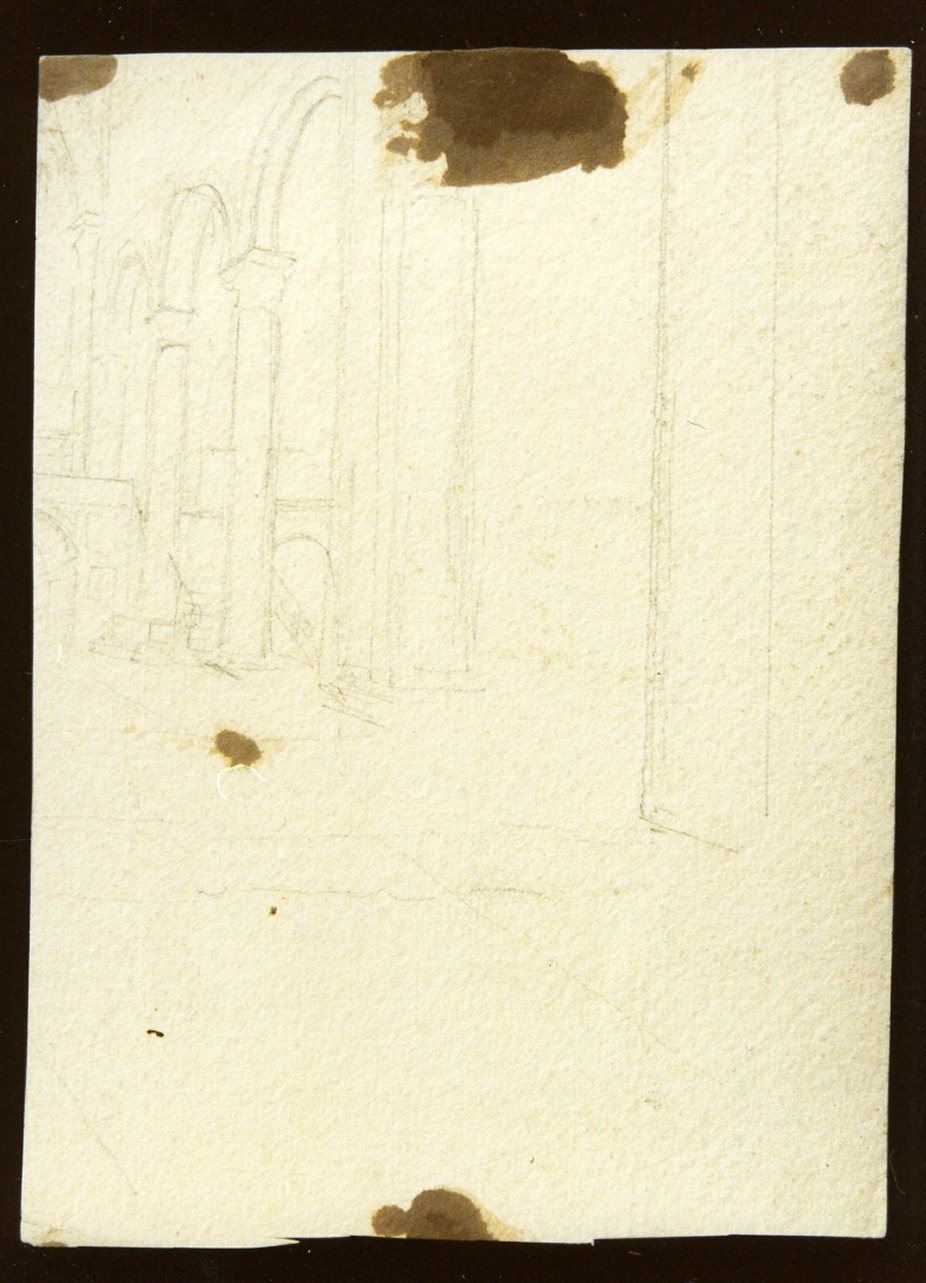 studio di arcata (disegno) - ambito napoletano (sec. XIX)
