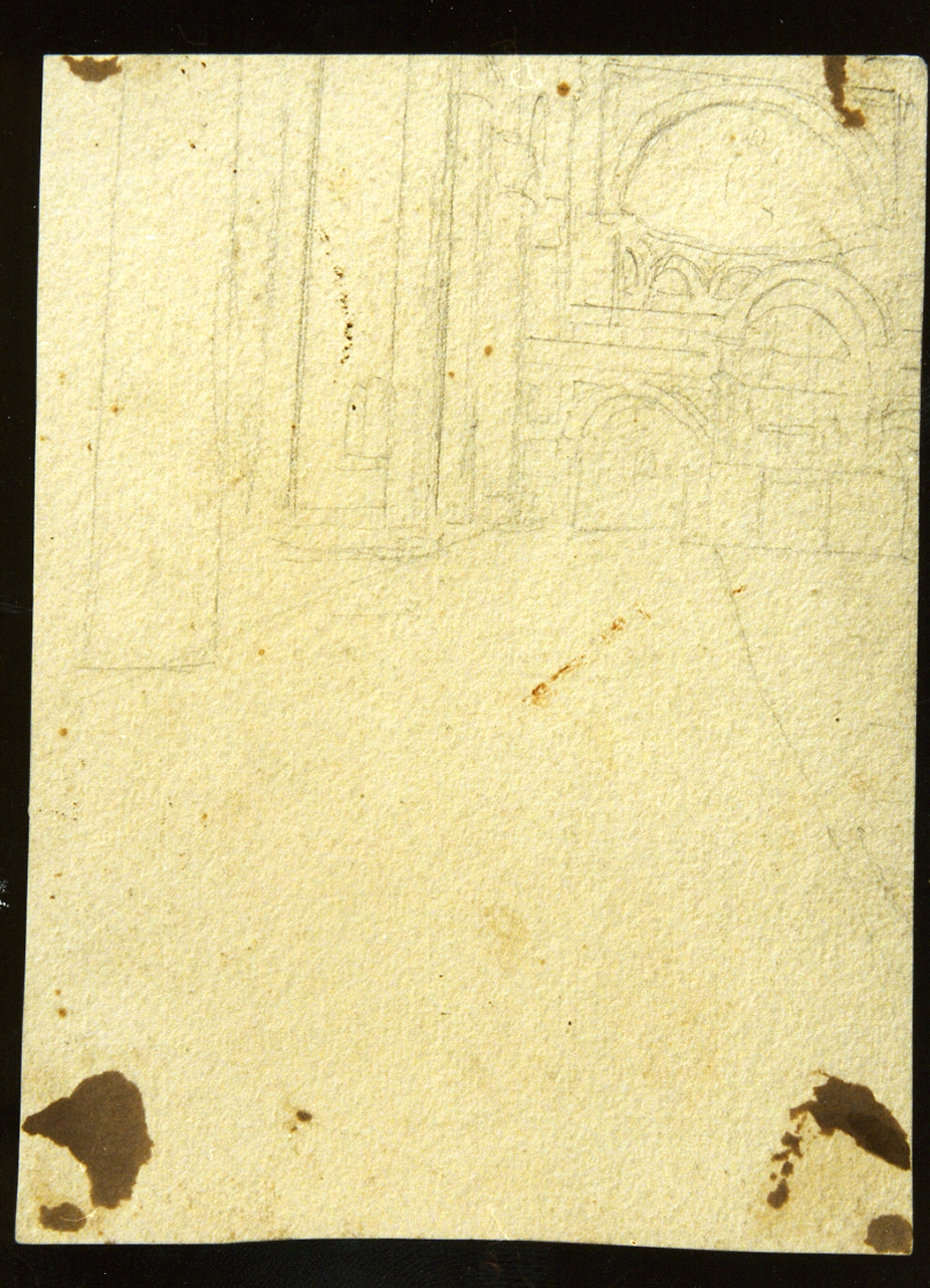 studio di abside (disegno) - ambito napoletano (sec. XIX)