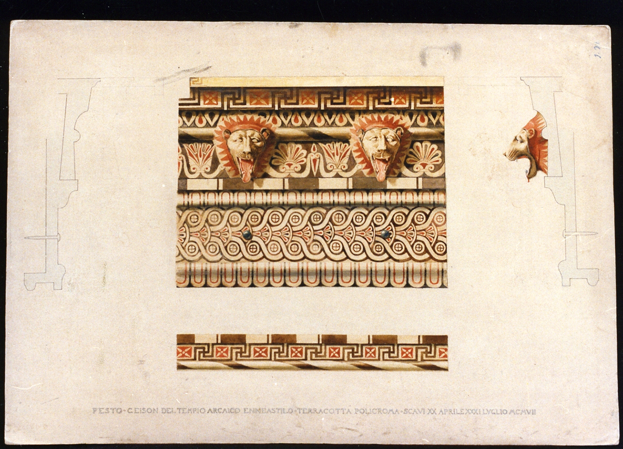 studio di fregio decorativo (disegno) - ambito napoletano (sec. XX)