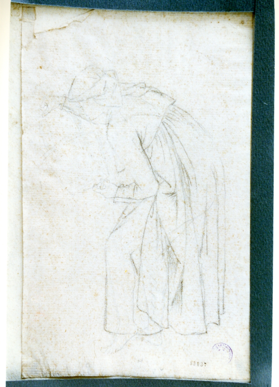 studio di monaca (disegno) - ambito napoletano (sec. XIX)