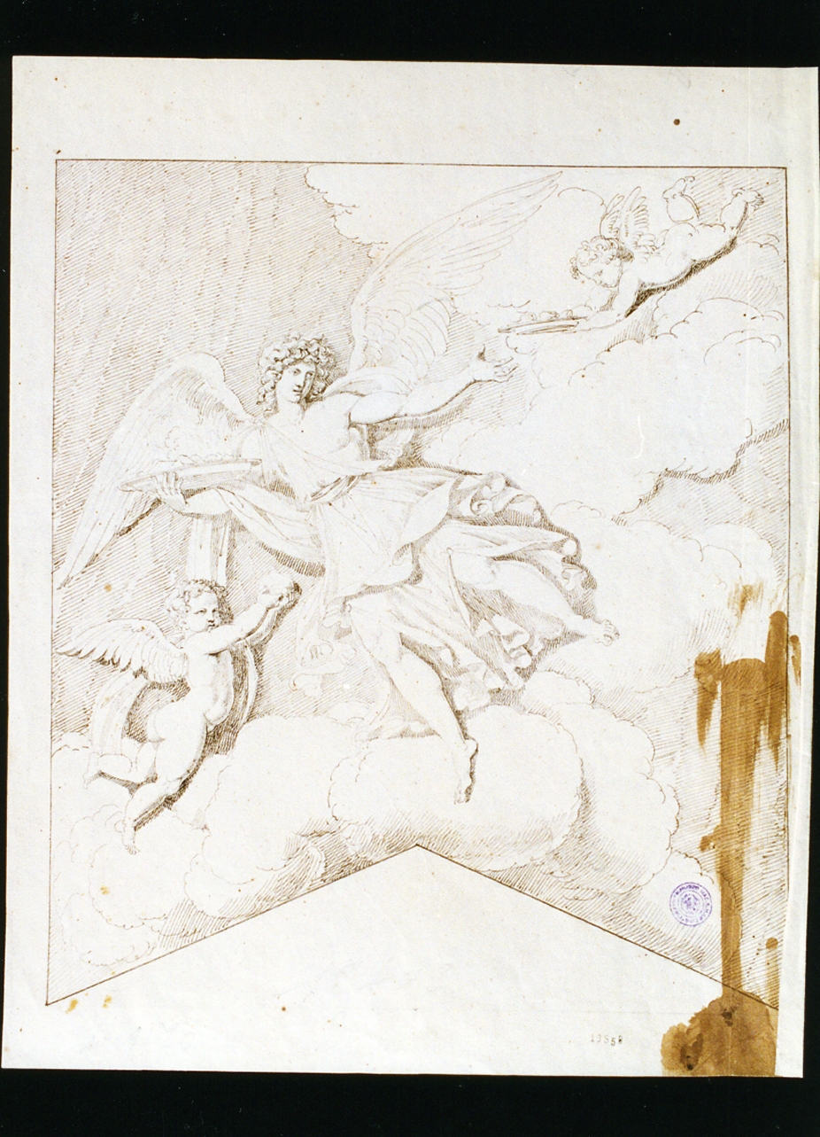studio di angelo e puttini (disegno) - ambito napoletano (sec. XIX)