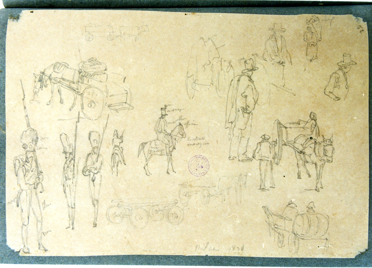 studio di figure (disegno) di Vervloet Frans (sec. XIX)