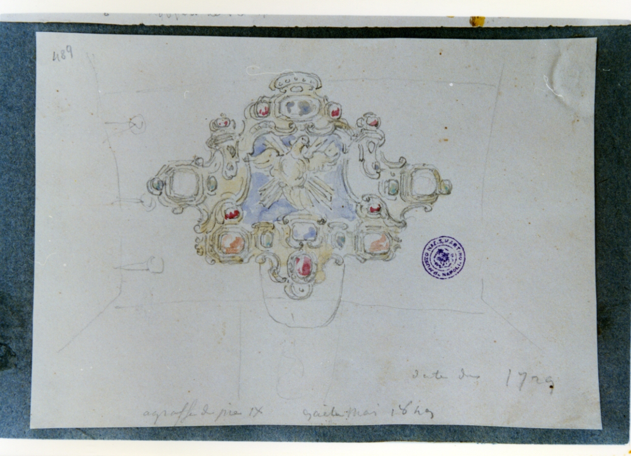 studio di fermaglio di Pio IX (disegno) di Vervloet Frans (sec. XIX)