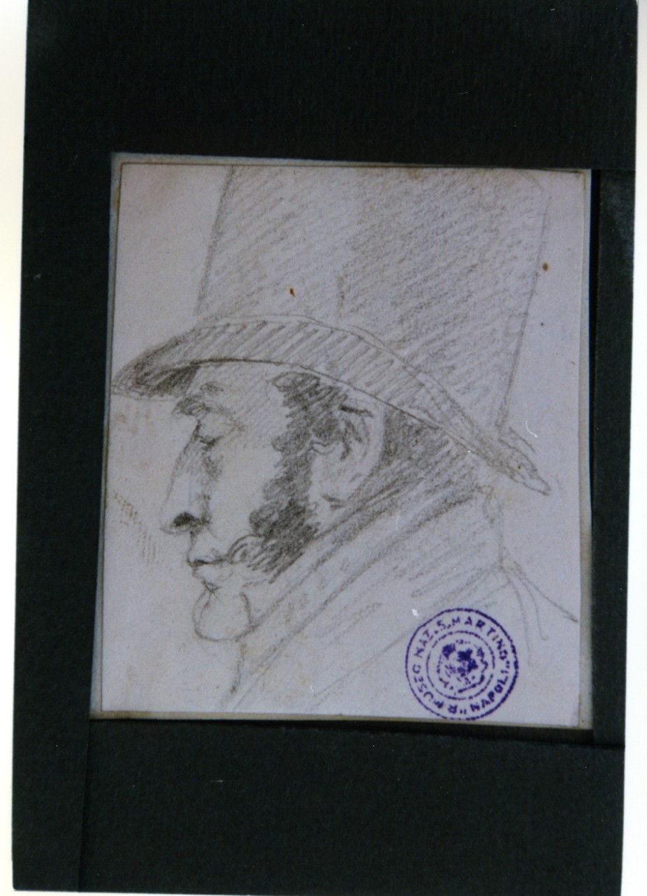 studio di profilo maschile (disegno) di Vervloet Frans (secondo quarto sec. XIX)