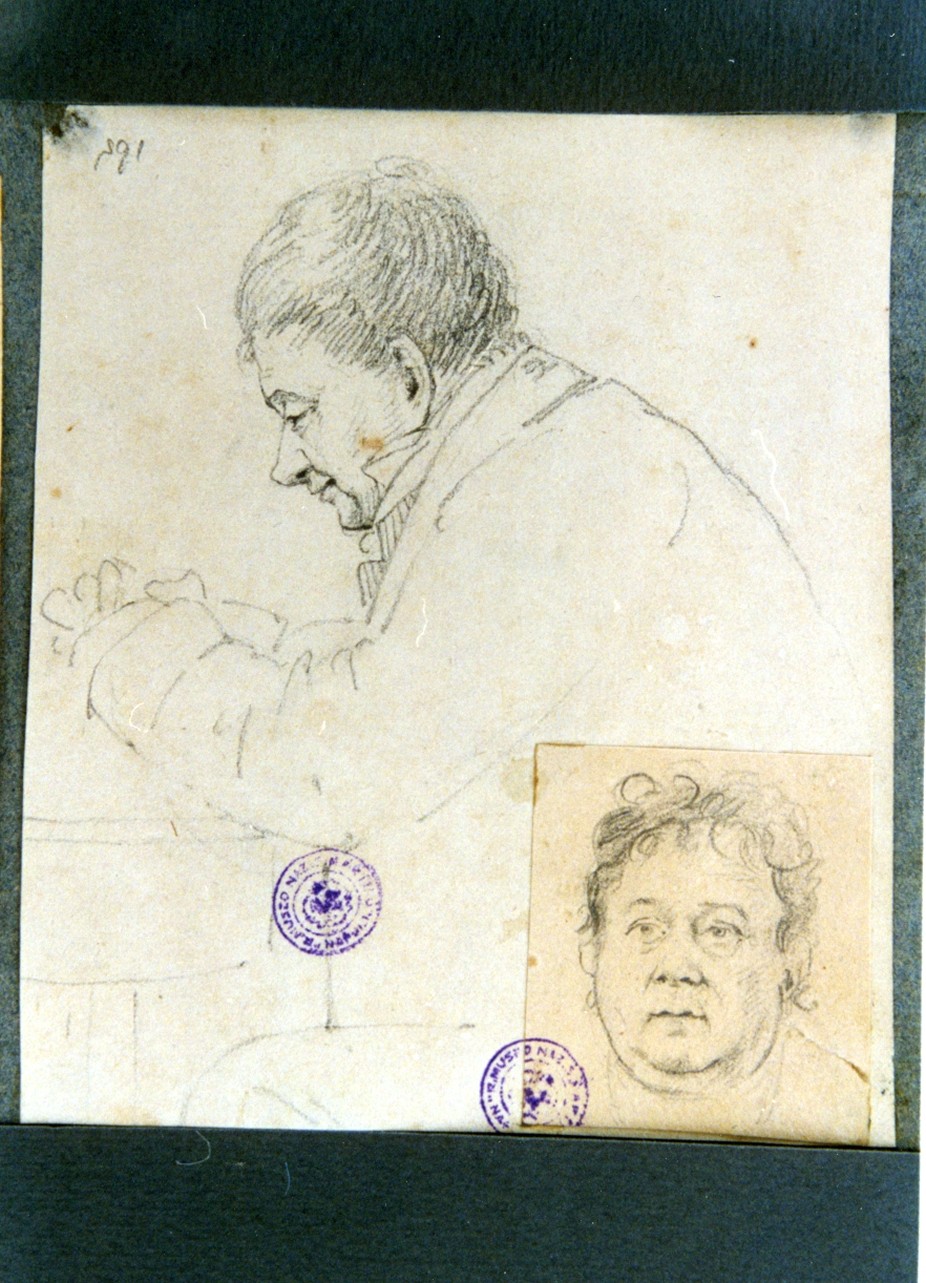 studio di figura maschile (disegno) di Vervloet Frans (secondo quarto sec. XIX)