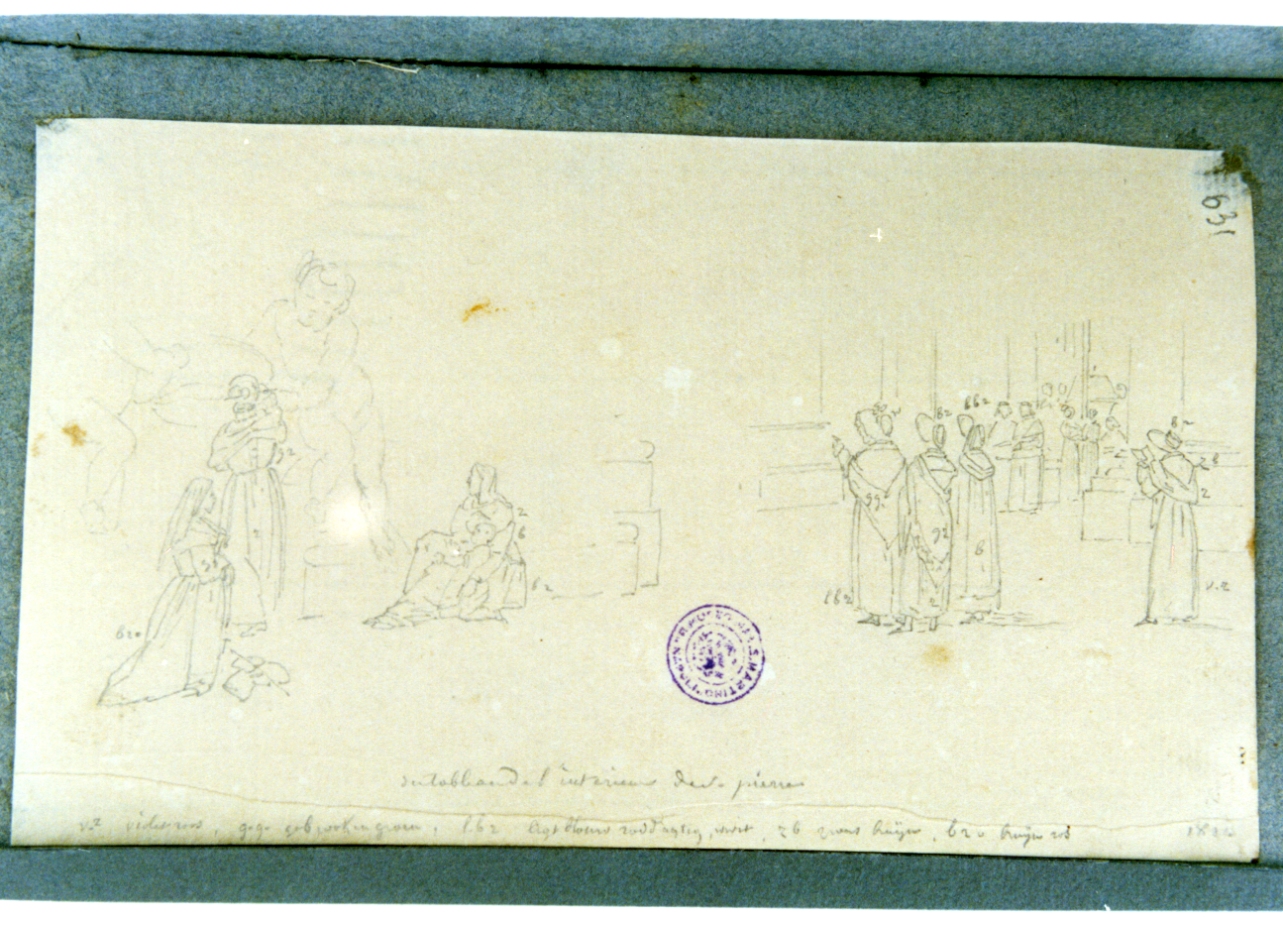 studio di figure (disegno) di Vervloet Frans (sec. XIX)