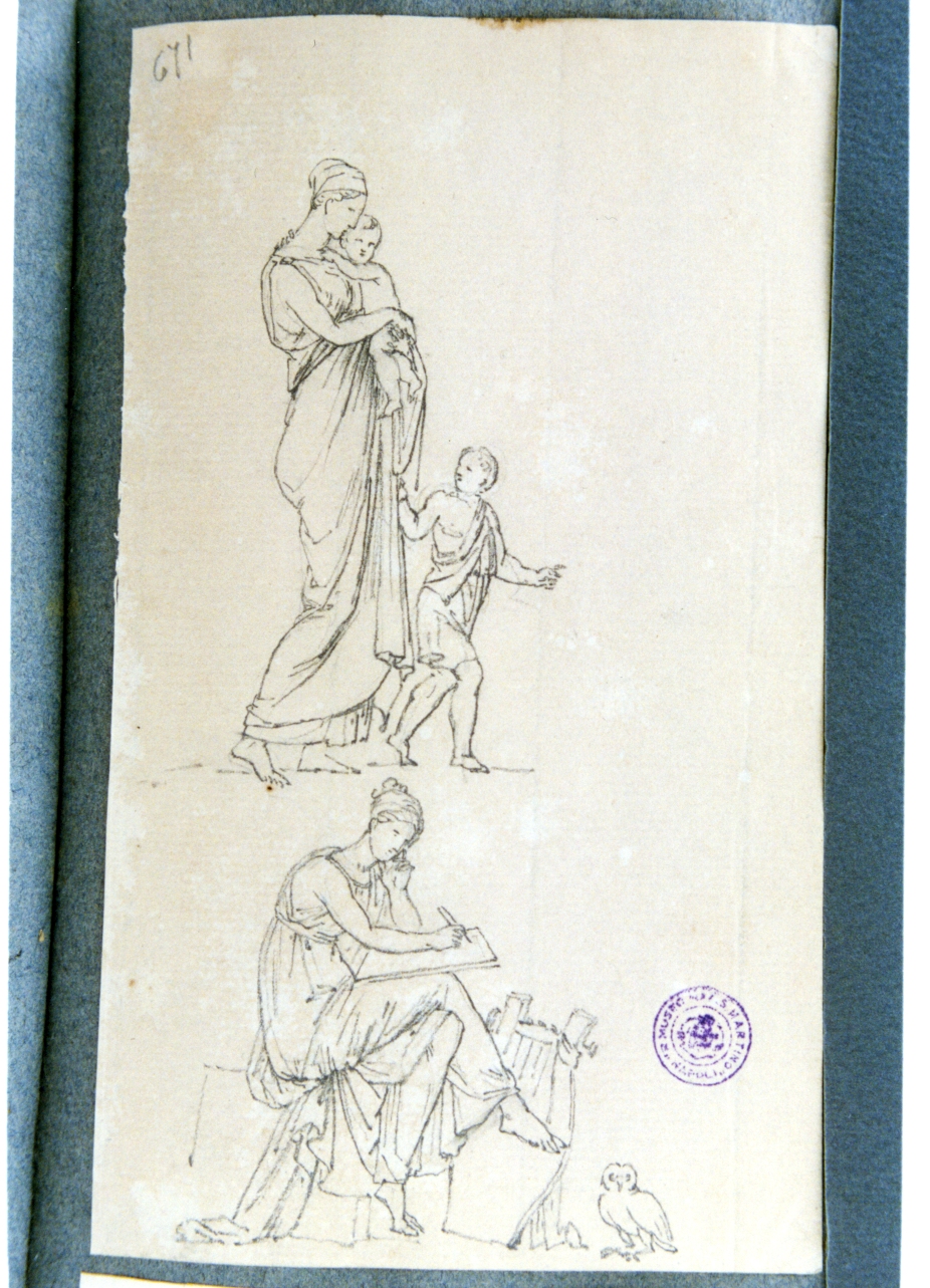 studio di figure classiche (disegno) di Vervloet Frans (secondo quarto sec. XIX)