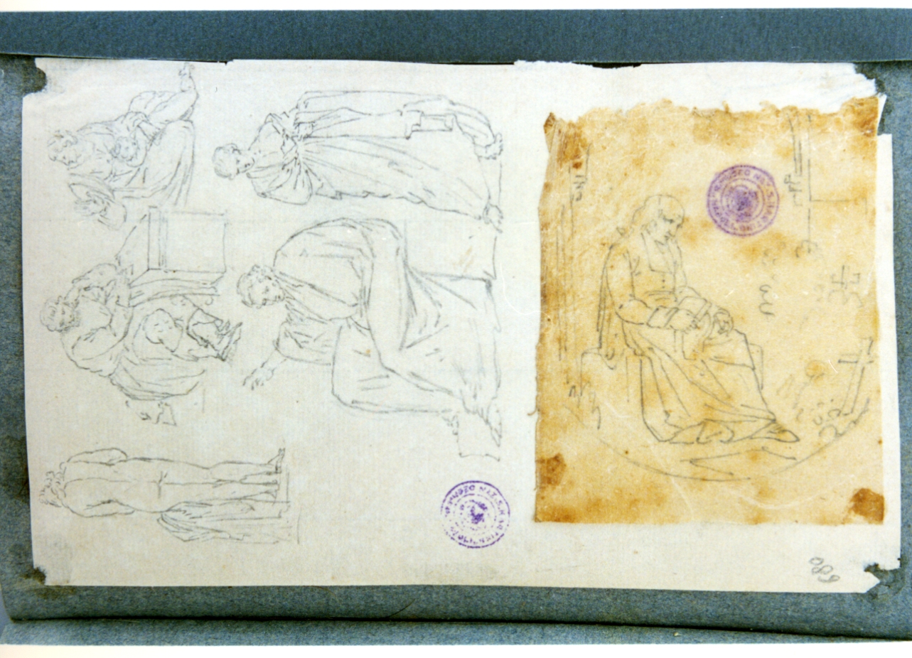 studio di figure (disegno) di Vervloet Frans (secondo quarto sec. XIX)