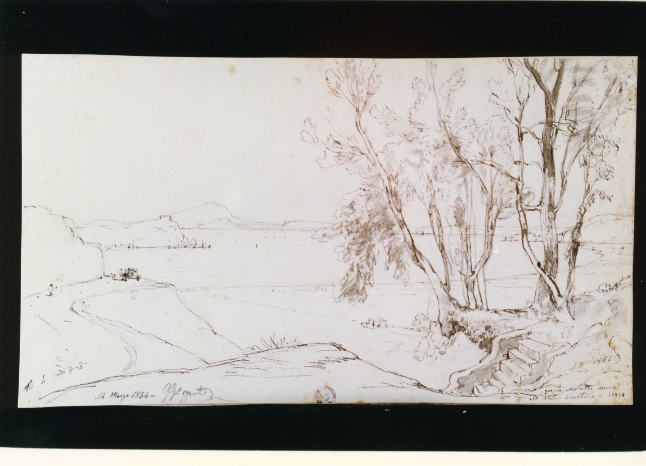 veduta del golfo di Pozzuoli (disegno) di Gigante Giacinto (sec. XIX)