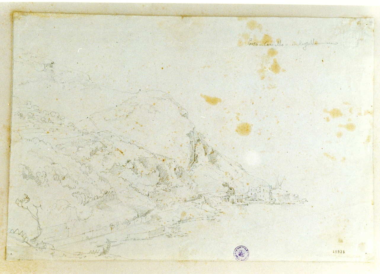 veduta di porto Cariello a Castellammare di Stabia (disegno) di Gigante Giacinto (sec. XIX)