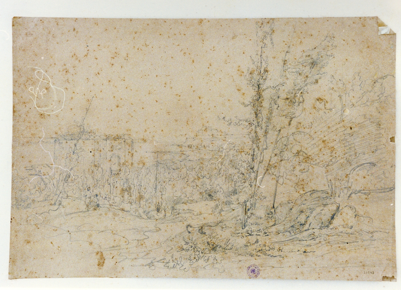 veduta di Baia (disegno) di Gigante Giacinto (sec. XIX)