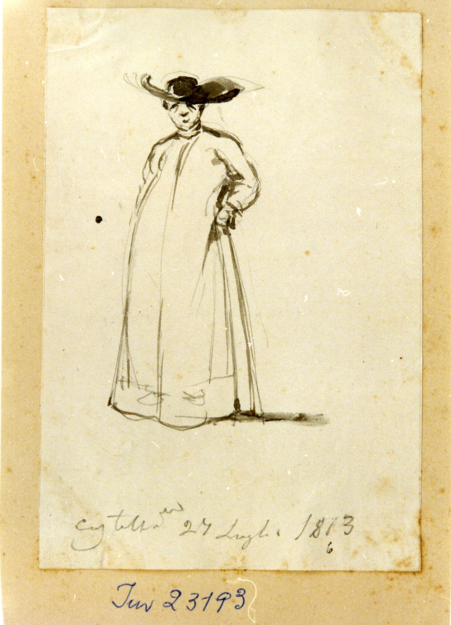 studio di ecclesiastico (disegno) di Gigante Giacinto (sec. XIX)