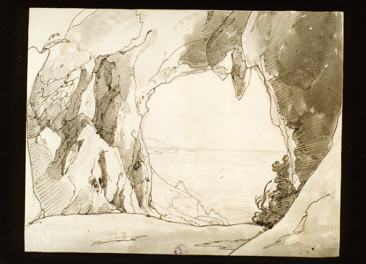 grotta caprese (disegno) di Gigante Giacinto (sec. XIX)