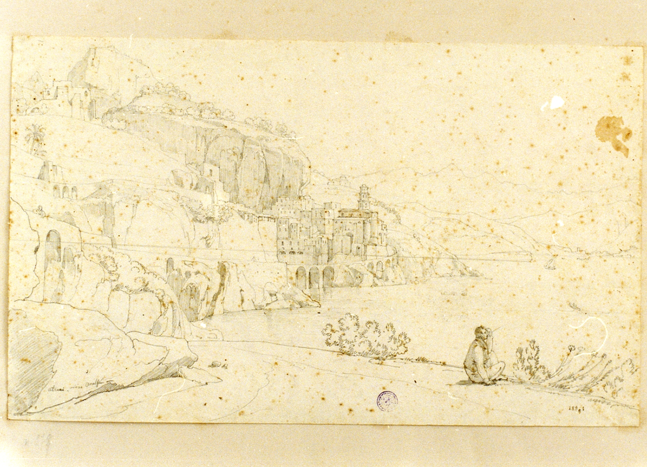 veduta di Atrani (disegno) di Gigante Giacinto (sec. XIX)