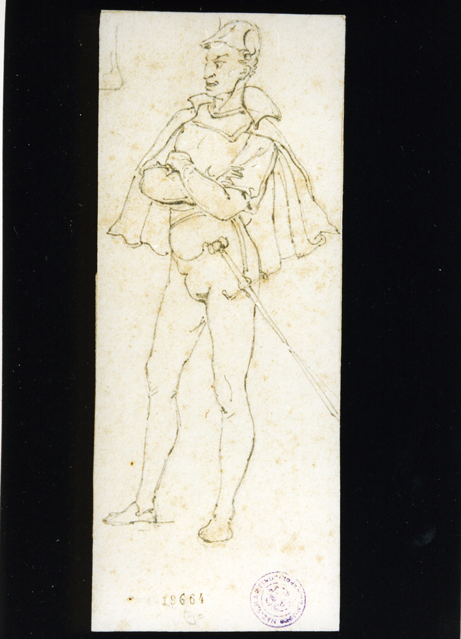 studio di figure grottesche in costume medievale (disegno) di Vianelli Achille (sec. XIX)