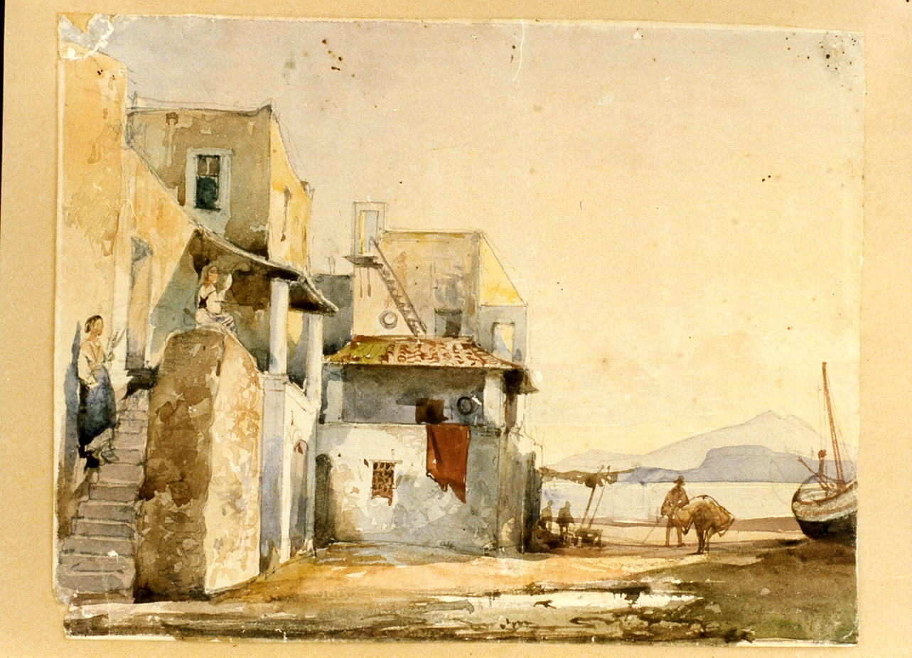 paesaggio flegreo (disegno) di Gigante Giacinto (sec. XIX)