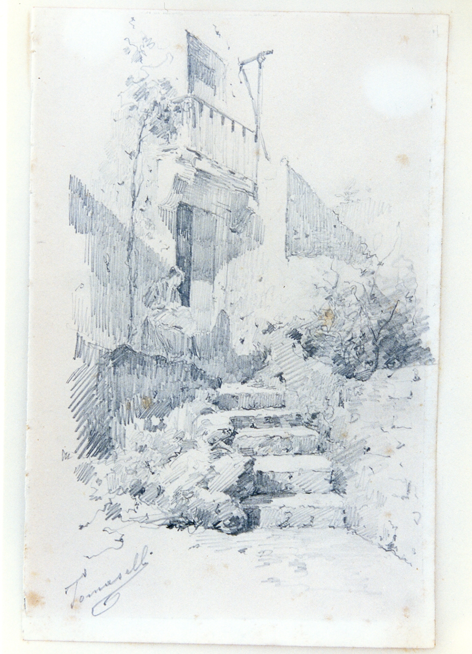 studio di casa di campagna (disegno) di Tomaselli Onofrio (sec. XIX)