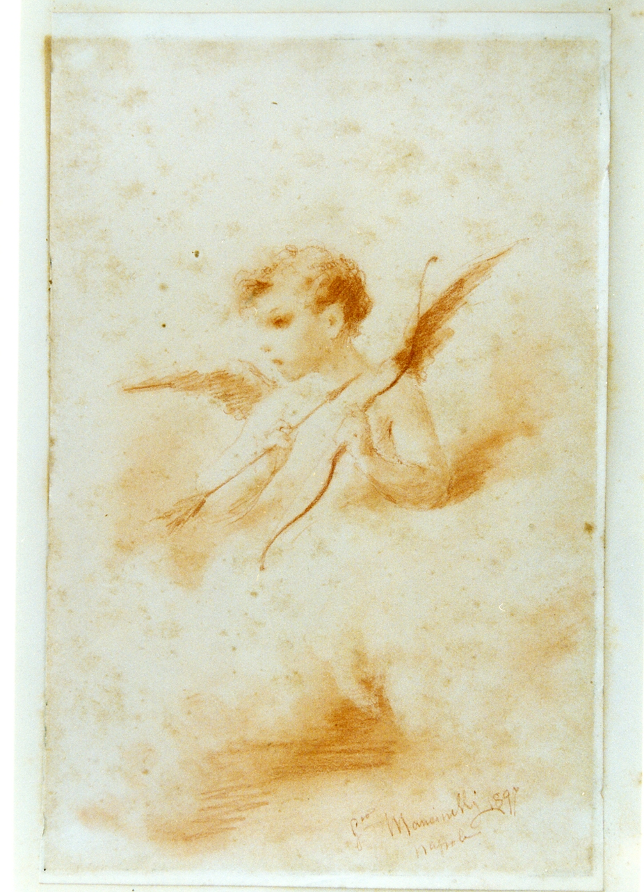 busto di Cupido (disegno) di Mancinelli Gustavo (sec. XIX)