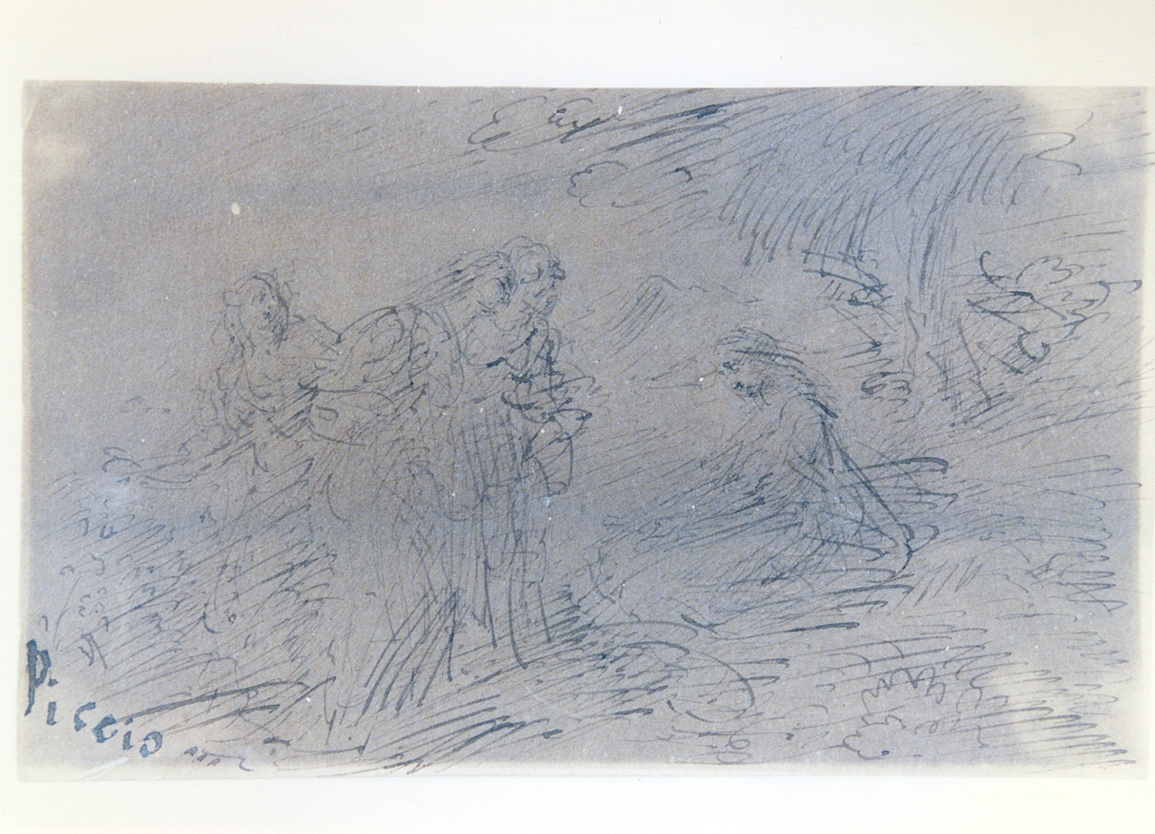 scena biblica (disegno) di Carnovali Giovanni detto Piccio (sec. XIX)