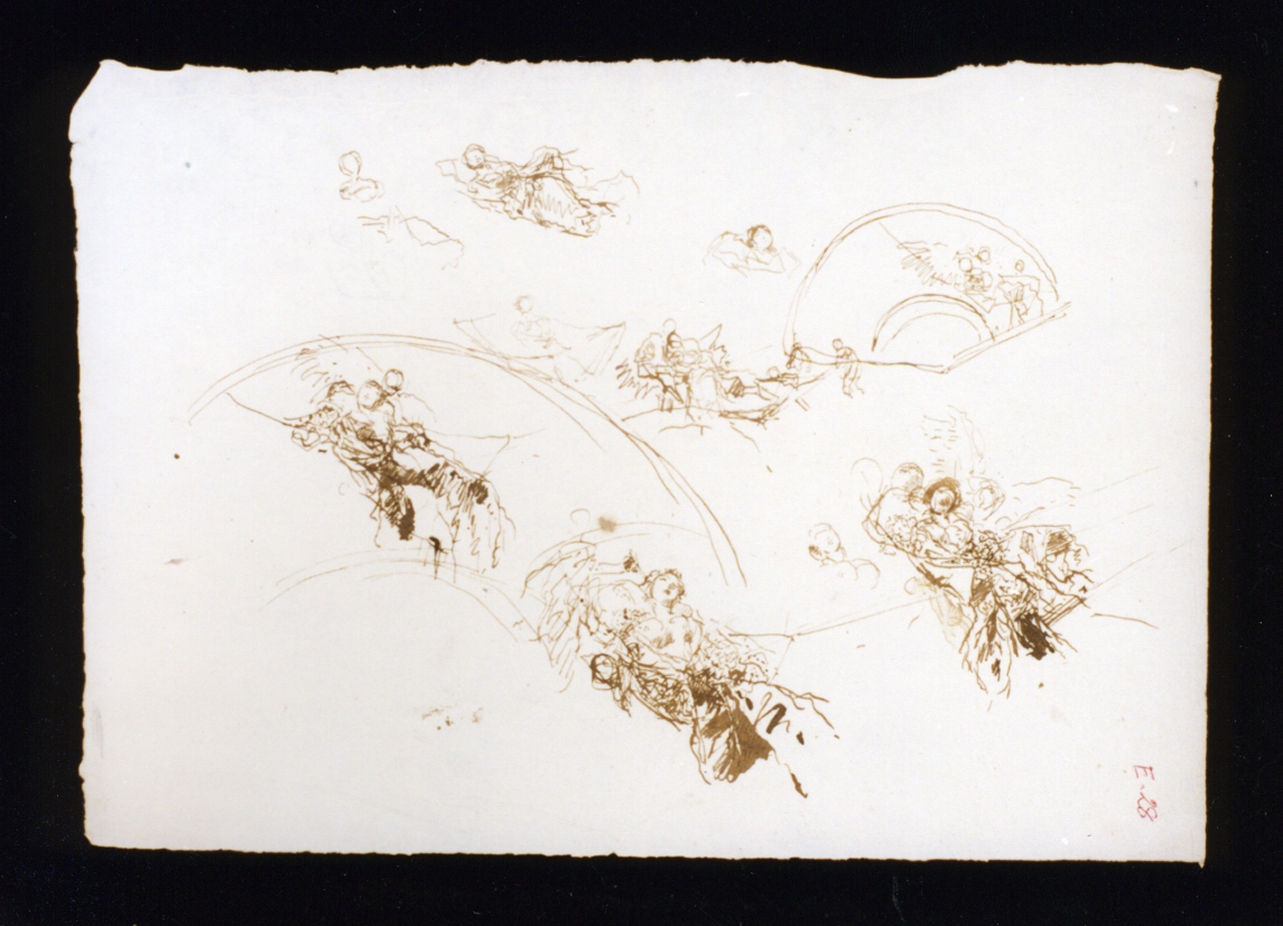 studio di decorazioni per ventagli (disegno) di Vetri Paolo (secc. XIX/ XX)