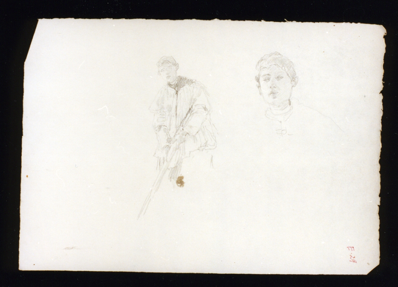 studio di due chierichetti (disegno) di Vetri Paolo (secc. XIX/ XX)