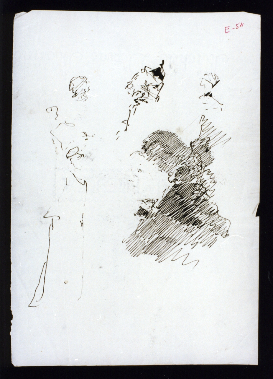 studio di profilo femminile (disegno) di Vetri Paolo (fine/inizio secc. XIX/ XX)