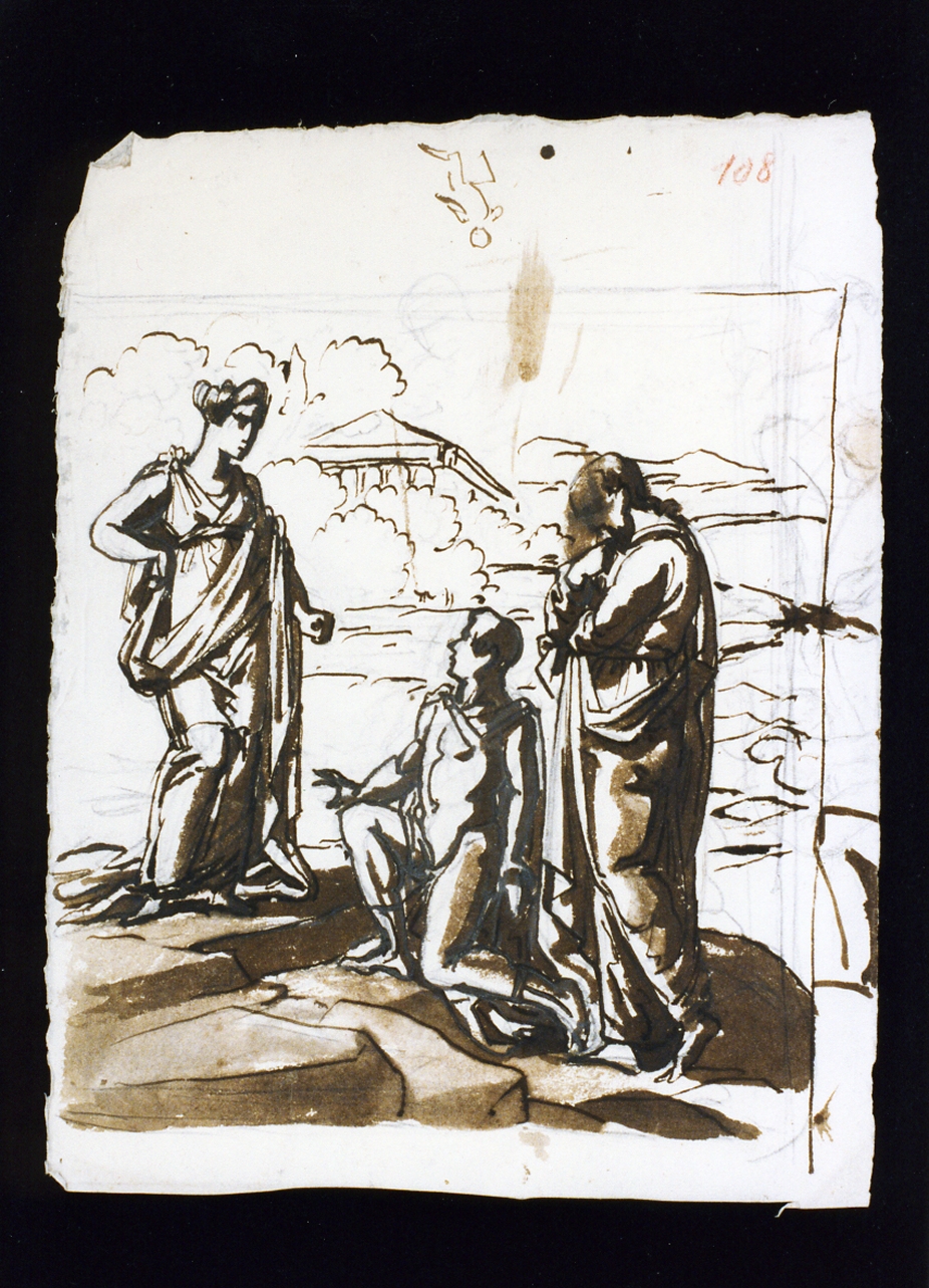episodio mitologico (disegno) di De Vivo Tommaso (sec. XIX)