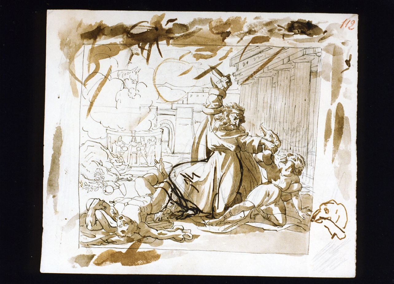 scena di sacrificio (disegno) di De Vivo Tommaso (sec. XIX)