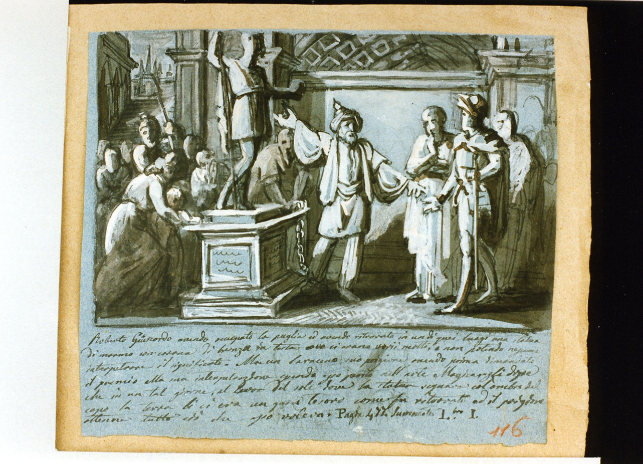 Roberto il Guiscardo conquista la Puglia (disegno) di De Vivo Tommaso (sec. XIX)