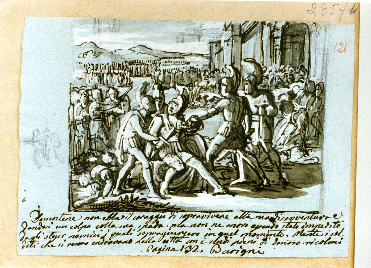 episodio della vita di Demostene (disegno) di De Vivo Tommaso (sec. XIX)