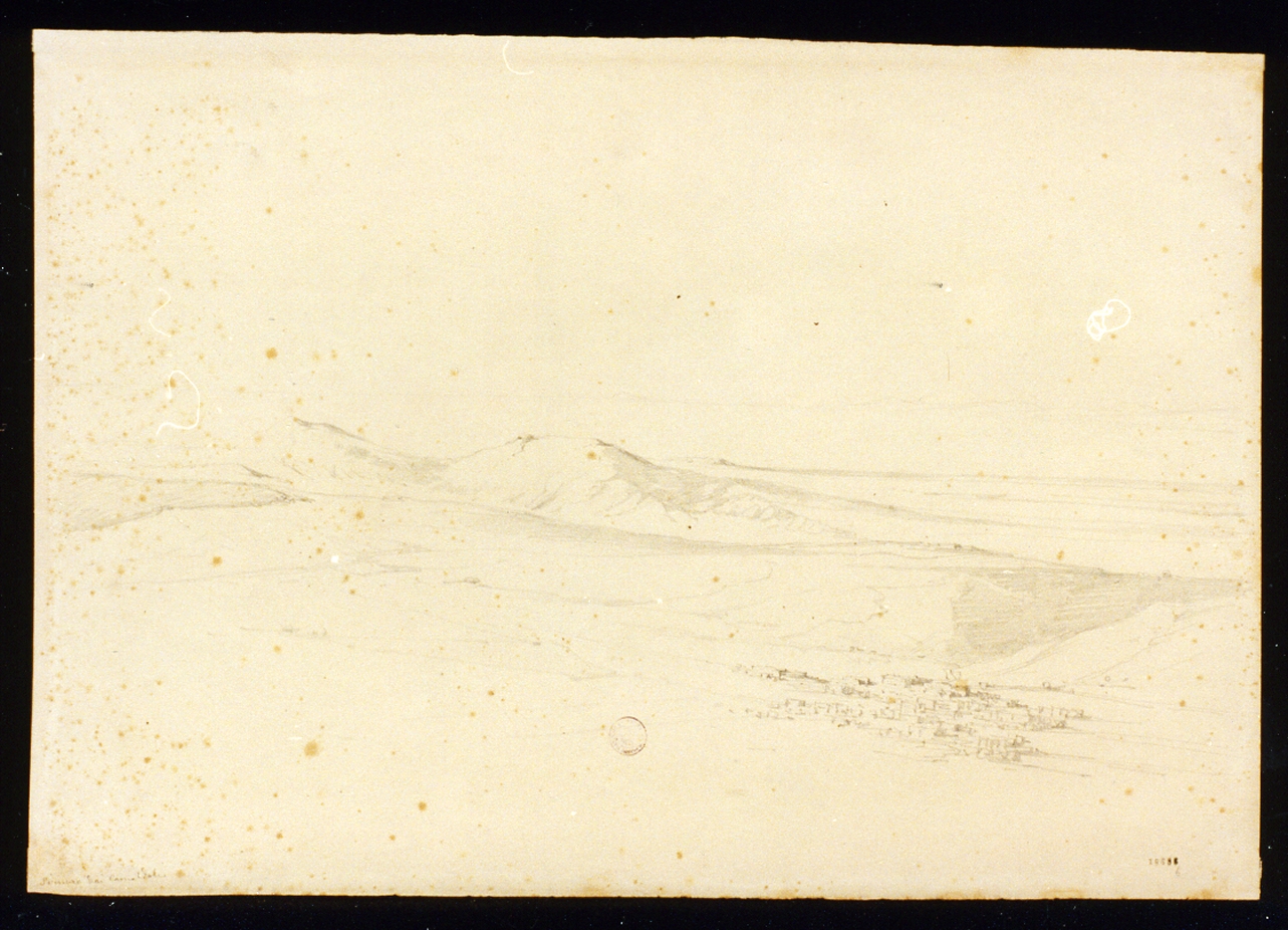 pianura dei Camaldoli (disegno) di Carelli Consalvo (sec. XIX)