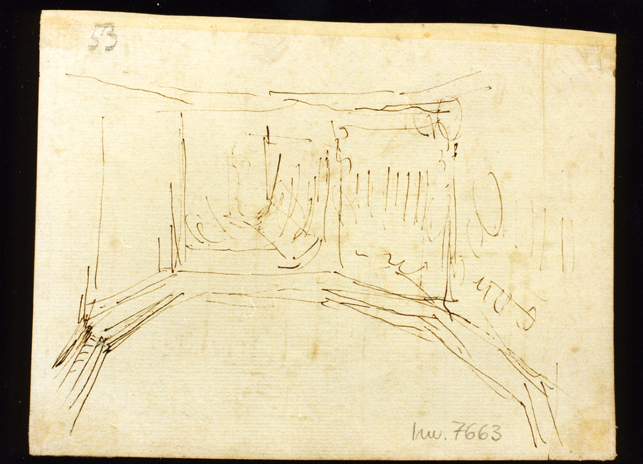 scenografia (disegno) di Niccolini Antonio (scuola) (sec. XIX)
