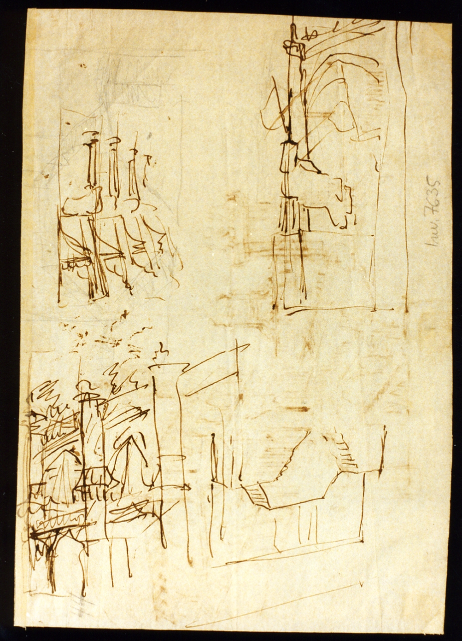 schizzi (disegno) di Niccolini Antonio (scuola) (sec. XIX)
