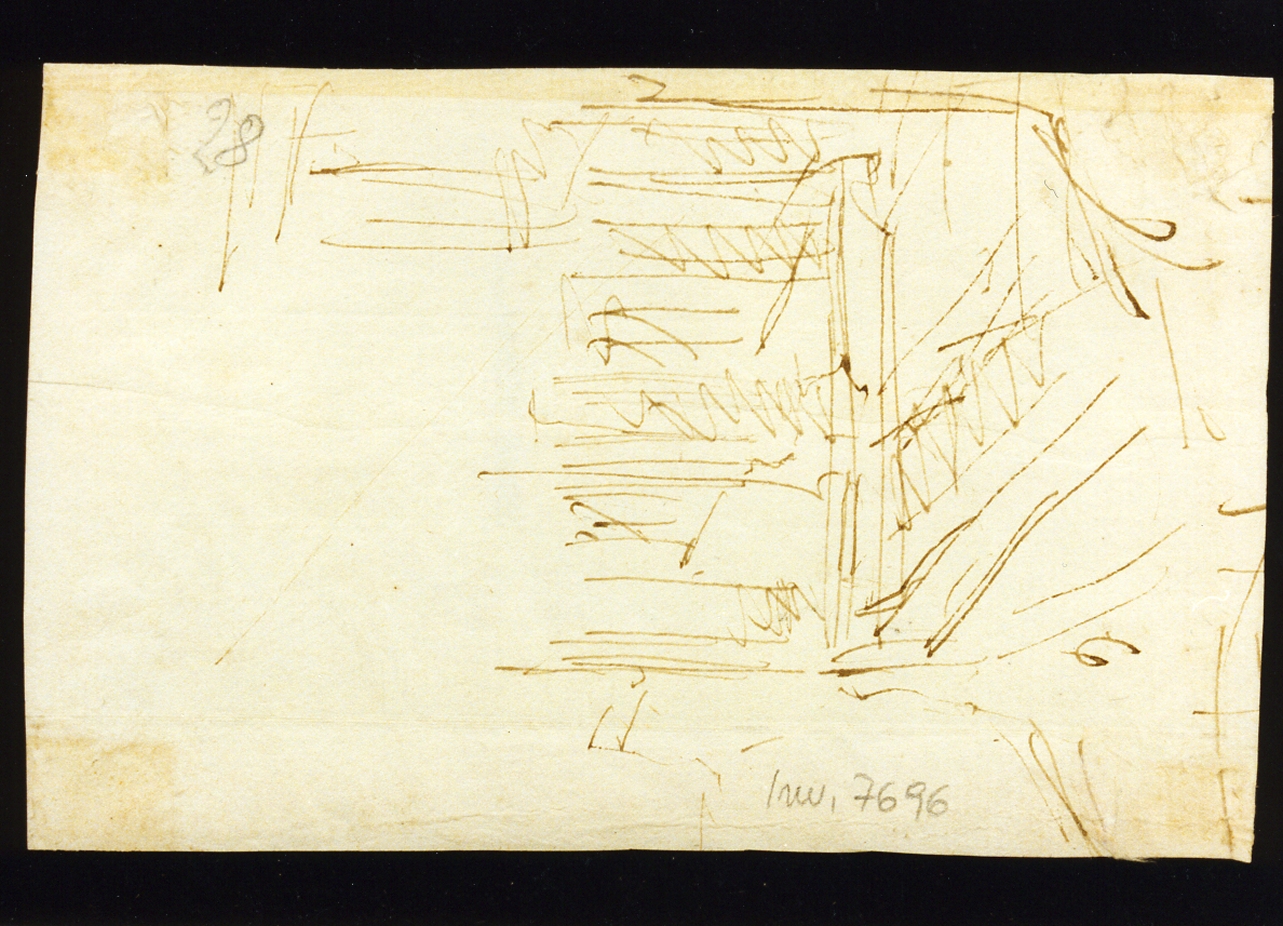 schizzo per scenografia (disegno) di Niccolini Antonio (scuola) (sec. XIX)
