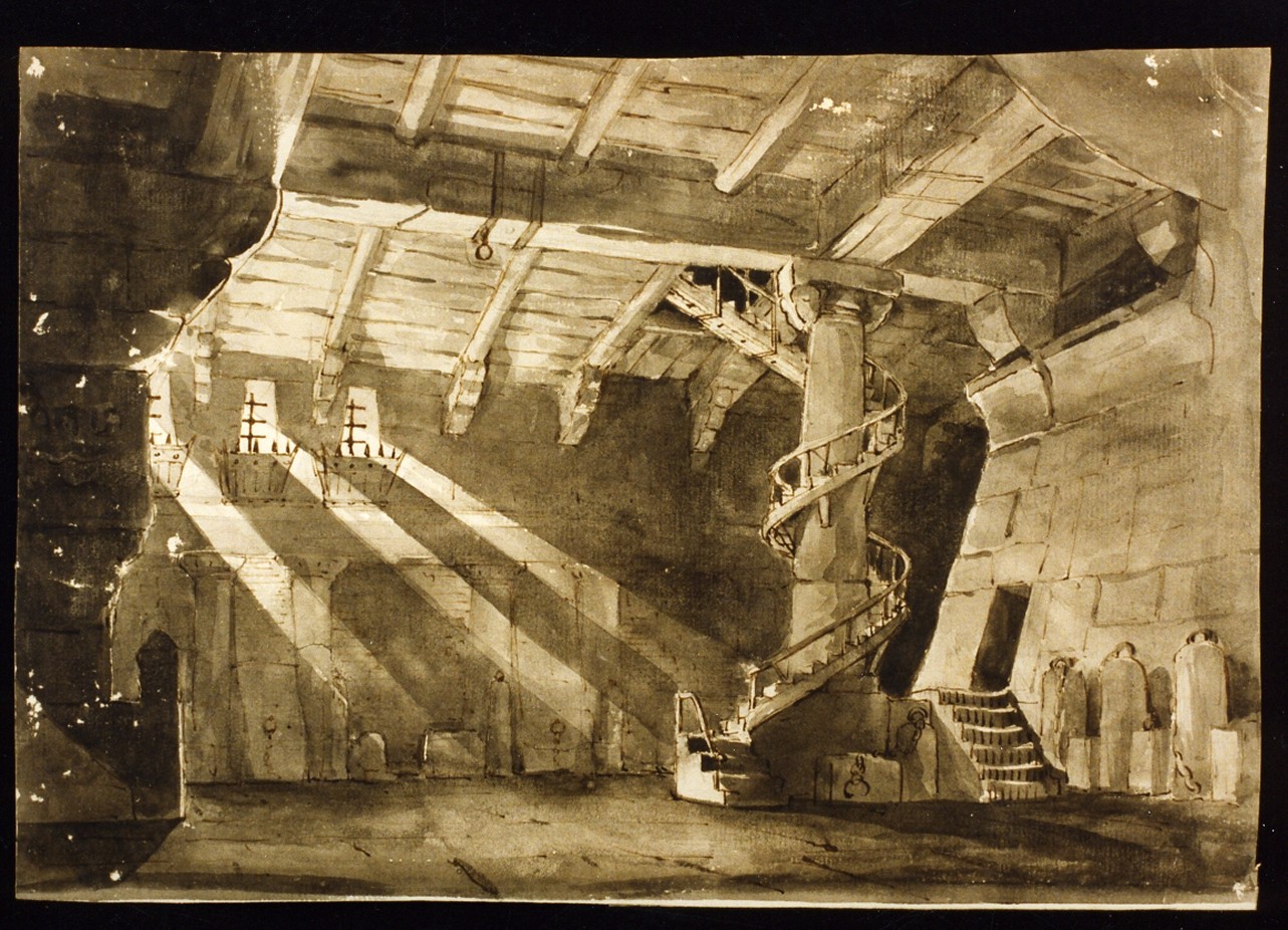 bozzetto di scenografia (disegno) di Niccolini Antonio (scuola) (sec. XIX)